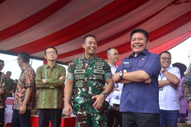 Gubernur Sumsel H Herman menghadiri secara langsung Pembukaan Latihan Gabungan Bersama (Latgabma) Super Garuda Shield 2022