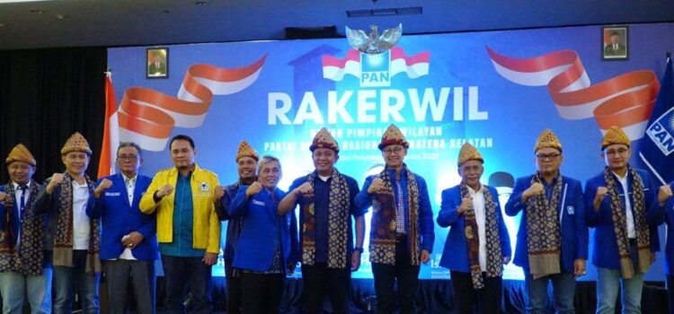 Gubernur Sumsel Herman Deru saat menghadiri Rakerwil DPW PAN