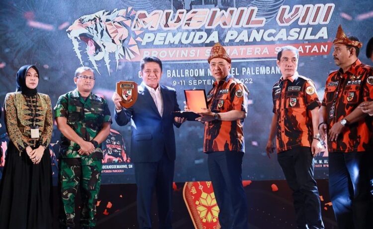 Gubernur Sumsel saat membuka (Muswil) VIII Pemuda Pancasila Provinsi Sumsel