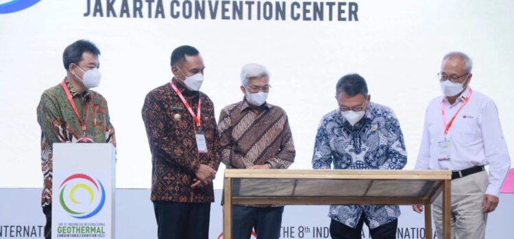 Peresmian Pembangkit Listrik Tenaga Panas Bumi (PLTP) Rantau Dedap tahap 1 dengan kapasitas 91,2 MW, pada acara The 8th Indonesia International Geothermal Convention and Exhibition 2022