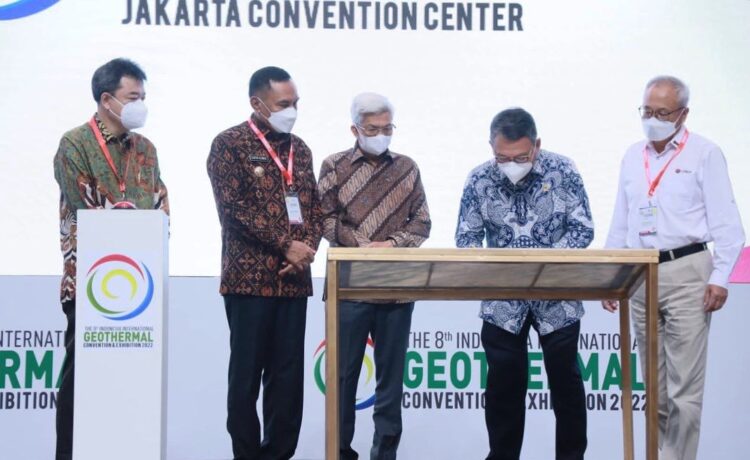 Peresmian Pembangkit Listrik Tenaga Panas Bumi (PLTP) Rantau Dedap tahap 1 dengan kapasitas 91,2 MW, pada acara The 8th Indonesia International Geothermal Convention and Exhibition 2022