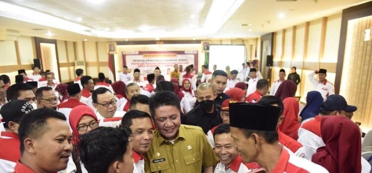 Gubernur Sumsel H Herman Deru menghadiri Pelantikan dan Pengukuhan Dewan Pengurus Daerah DPD Asosiasi Badan Permusyawaratan Desa Nasional Sumsel