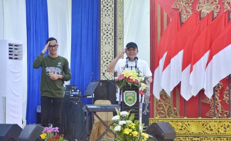 Gubernur Sumsel H Herman Deru pada Pembukaan Hari Bahasa Isyarat Internasional (HBII) Tahun 2022