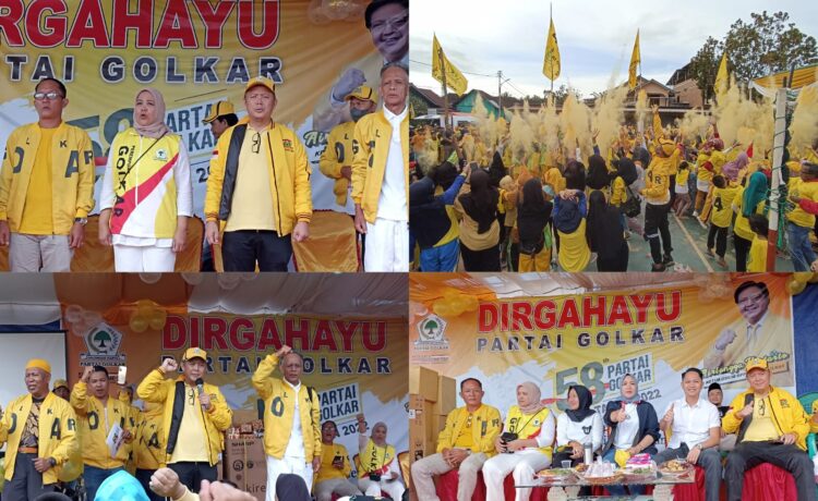 Peringatan HUT ke-58 Partai Golkar, Minggu (16/10/2022)  di halaman Lapangan Bola Voli Duspa Hanter Kelurahan Pagaralam, Kecamatan Pagaralam Utara, Kota Pagaralam