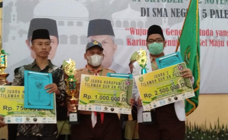 SMAN 6 Palembang meraih juara umum MTQ tingkat SMA/SMK Negeri se-Sumsel