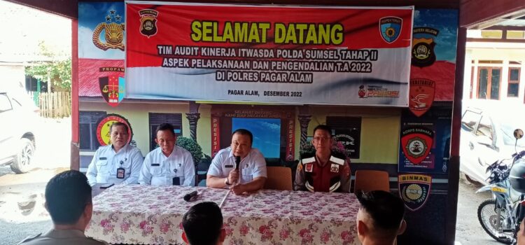 Itwasda Polda Sumsel Audit Kinerja Seluruh Polsek di Polres Pagaralam
