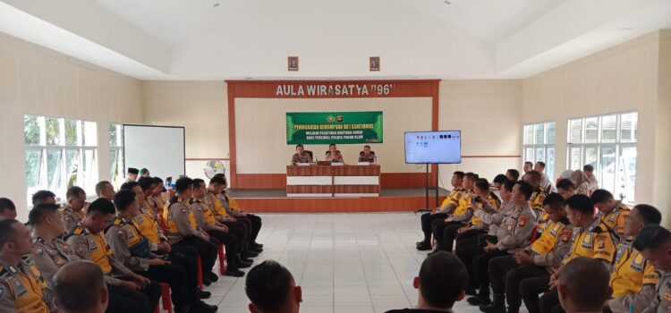 Personel Bhabinkamtibmas di 37 kelurahan Wilkum Polres Pagaralam mengikuti pelatihan khotbah Jumat pada Selasa (13/12/2022) di Aula Wirastya 96