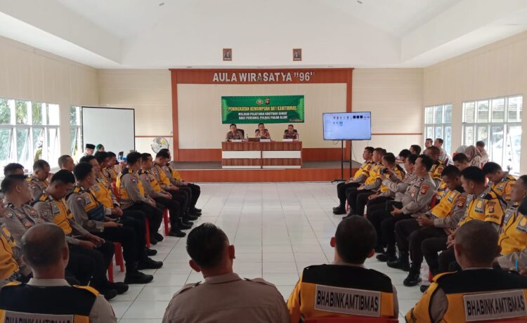 Personel Bhabinkamtibmas di 37 kelurahan Wilkum Polres Pagaralam mengikuti pelatihan khotbah Jumat pada Selasa (13/12/2022) di Aula Wirastya 96