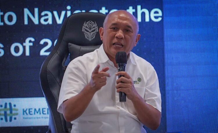 Menteri Koperasi dan UKM Teten Masduki dalam acara Digital Acceleration Summit di Cilandak, Jakarta Selatan, Kamis (12/1/2023) 