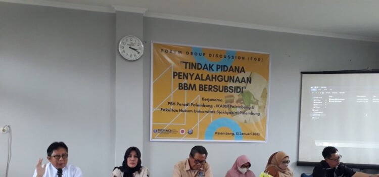 FGD Tindak Pidana Penyalahgunaan BBM Bersubsidi, Jumat (13/1/2023)