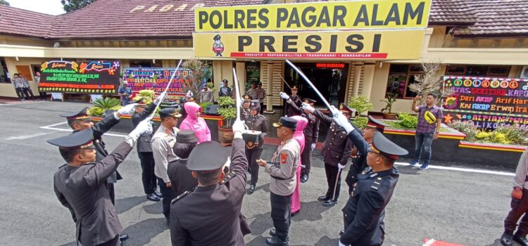 Upacara Pisah Sambut Kapolres Pagaralam, Sabtu (14/1/2023)
