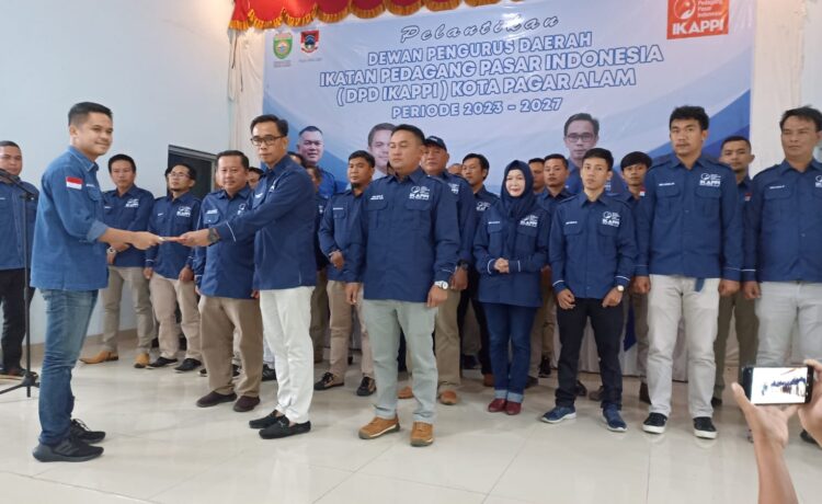 Pelantikan Dewan Pengurus Daerah (DPD) Ikatan Pedagang Pasar Indonesia (IKAPPI) Kota Pagar Alam, Rabu (25/1/2023) pagi