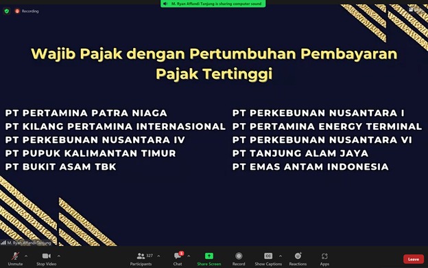 PT Bukit Asam (Tbk) meraih penghargaan sebagai wajib pajak dengan pertumbuhan pembayaran pajak tertinggi