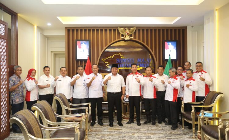 menerima audiensi Ketua  Pengurus Persatuan Gateball Seluruh Indonesia (PERGATSI) Provinsi Sumse