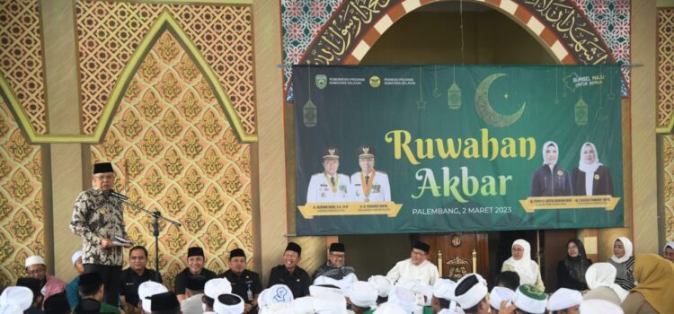 Wakil Gubernur Sumsel H. Mawardi Yahya saat sambutan di Pondok Pesantren Aulia Cendikia