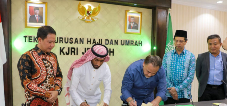 Penandatanganan kerja sama layanan katering jemaah haji di KUH, Jeddah