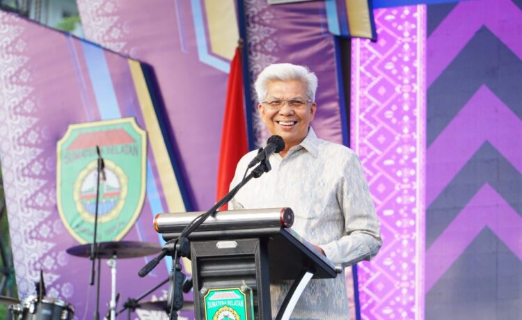 Wakil Gubernur Provinsi Sumatera Selatan (Sumsel) H. Mawardi Yahya saat penutupan Sriiwjaya EXPO 2023